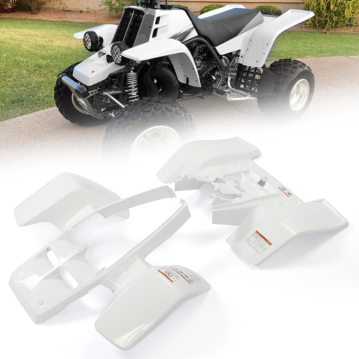 DURAFORCE 1Set Front & Rear Fender Plastic Body For 1987-2006 Yamaha Banshee 350 White