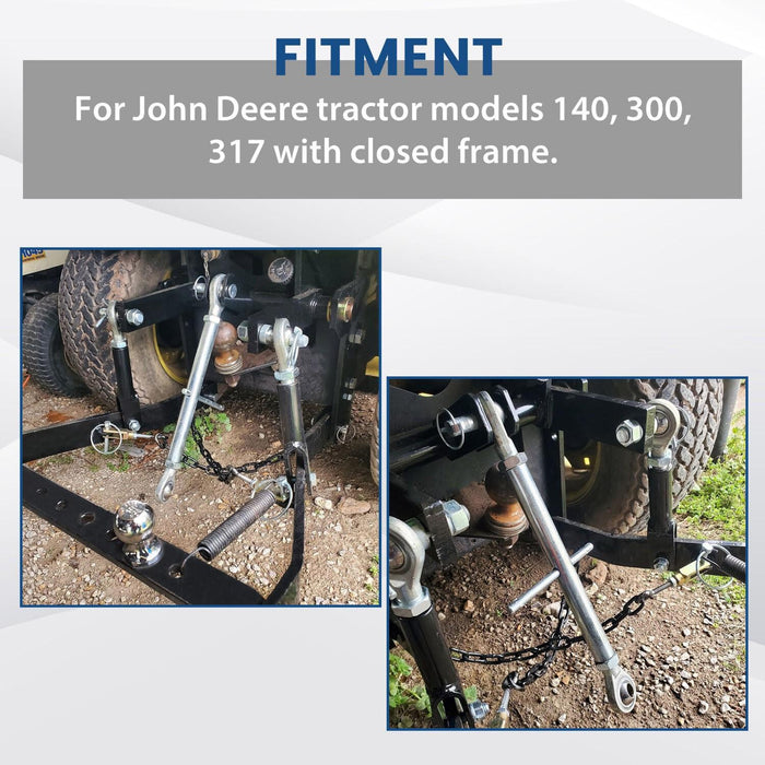 DURAFORCE 3 Point Hitch Kit For John Deere 140 300 317 CAT 0 Tractor w/Closed Frame Hook