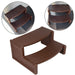 DURAFORCE Spa and Hot Tubs Step Plastic Stairs For Round/Straight Sided Spa Espresso/Brown