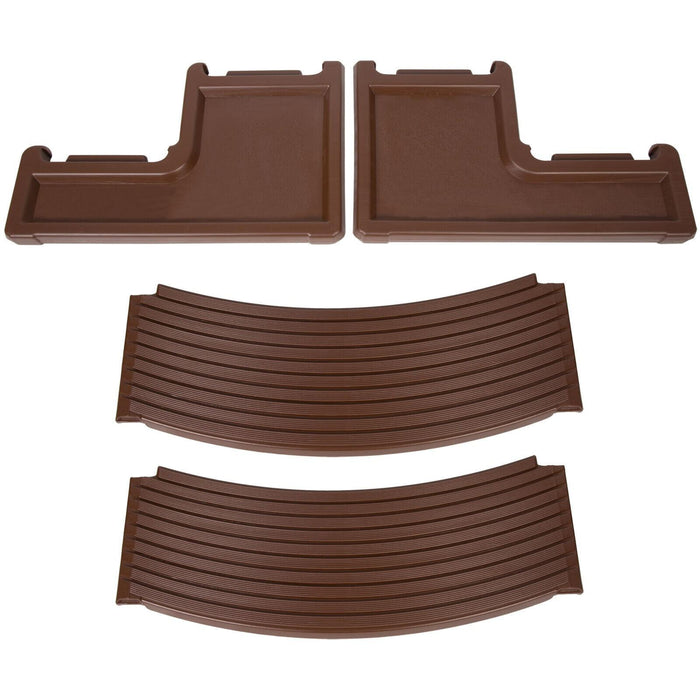 DURAFORCE Spa and Hot Tubs Step Plastic Stairs For Round/Straight Sided Spa Espresso/Brown