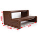 DURAFORCE Spa and Hot Tubs Step Plastic Stairs For Round/Straight Sided Spa Espresso/Brown