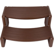 DURAFORCE Spa and Hot Tubs Step Plastic Stairs For Round/Straight Sided Spa Espresso/Brown