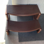 DURAFORCE Spa and Hot Tubs Step Plastic Stairs For Round/Straight Sided Spa Espresso/Brown