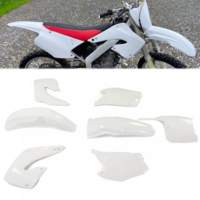 DURAFORCE RESTYLE WHITE PLASTIC KIT FOR HONDA CR125 CR250 CR125R CR250R 2-Stroke 2000 2001