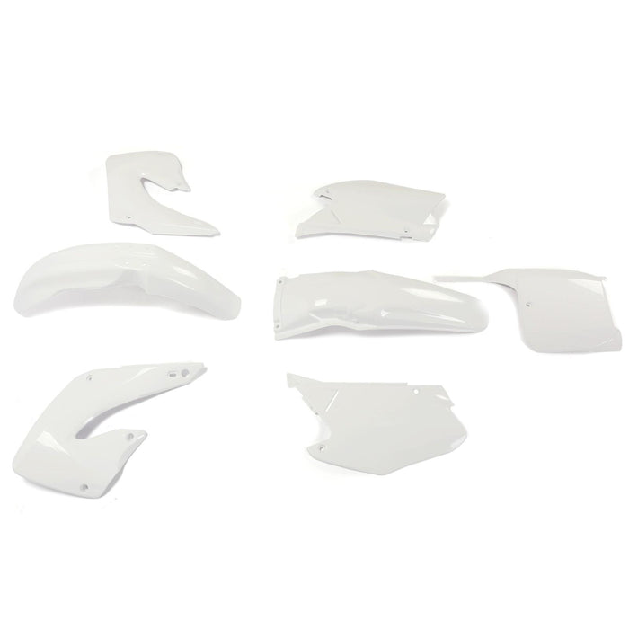 DURAFORCE RESTYLE WHITE PLASTIC KIT FOR HONDA CR125 CR250 CR125R CR250R 2-Stroke 2000 2001