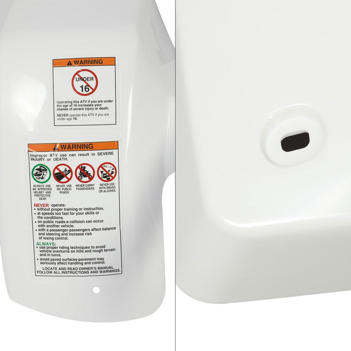 DURAFORCE NEW White Front Fender Plastic Body Kit For Yamaha Banshee 350 YFZ350 1987-2006