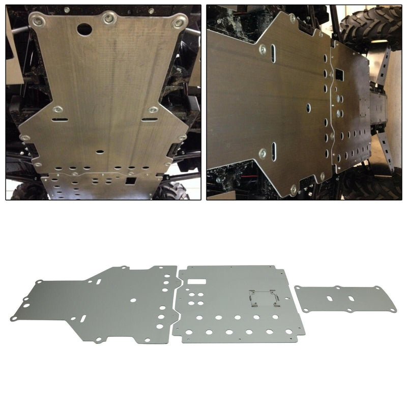 DURAFORCE For 13-20 HONDA PIONEER 700 3/16" ALUMINUM Full Chassis Skid Plate Splash Guard