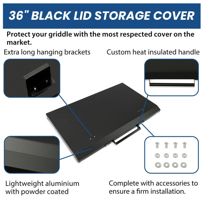 DURAFORCE Black Outdoor 36" Griddle Hard Cover Lid Fit For Blackstone Griddle New