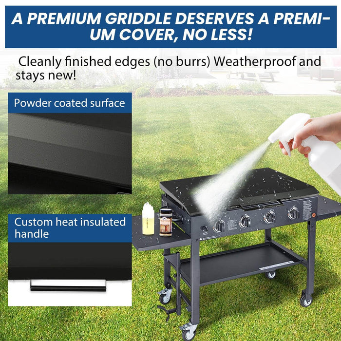 DURAFORCE Black Outdoor 36" Griddle Hard Cover Lid Fit For Blackstone Griddle New
