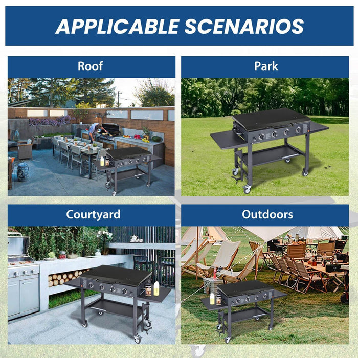 DURAFORCE Black Outdoor 36" Griddle Hard Cover Lid Fit For Blackstone Griddle New