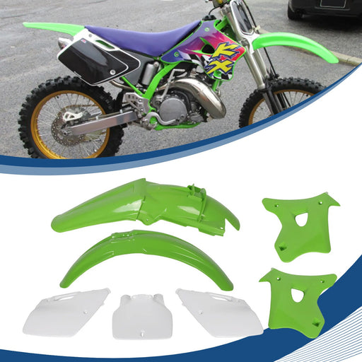 DURAFORCE 7PCS Plastics Kit Complete Bodywork Fairing For KAWASAKI KX125 KX250 1994-1998