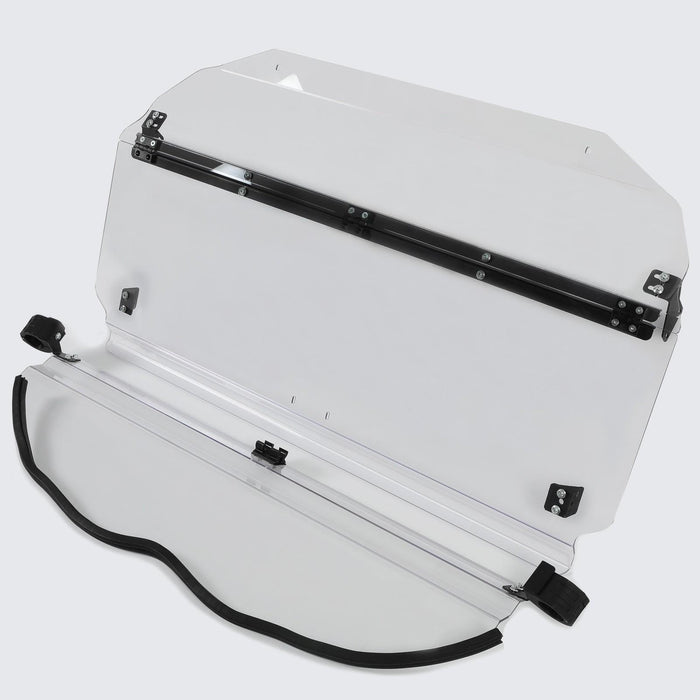 DURAFORCE Scratch Resistant 2-IN-1 Front Flip Windshield for 2017+ Can-Am Maverick X3