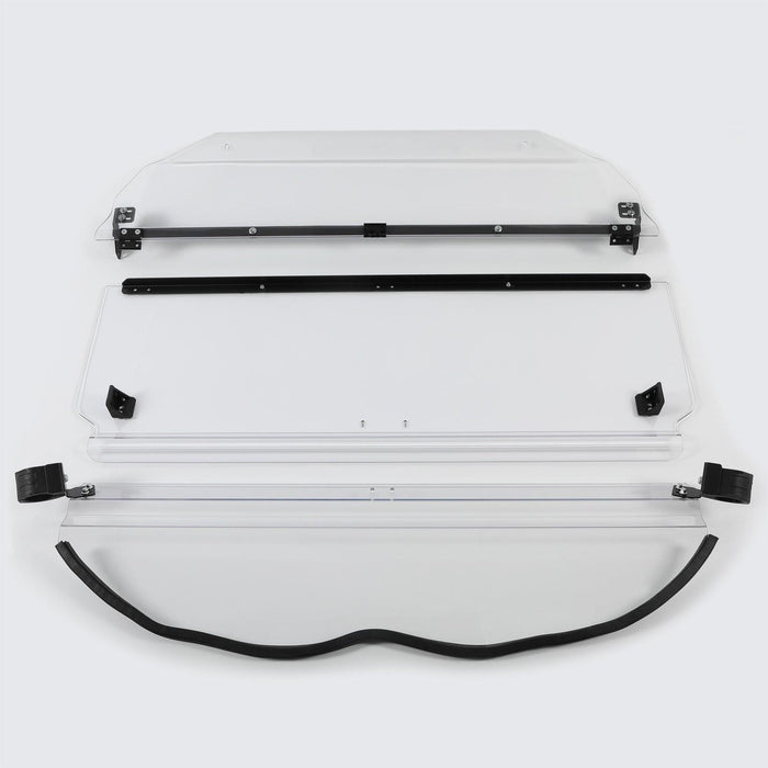 DURAFORCE Scratch Resistant 2-IN-1 Front Flip Windshield for 2017+ Can-Am Maverick X3