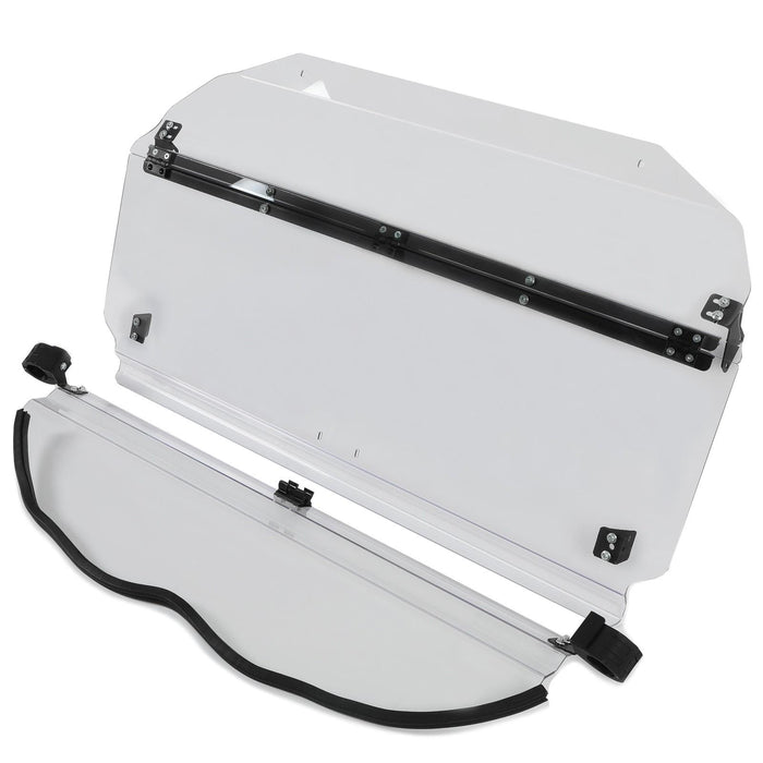 DURAFORCE Scratch Resistant 2-IN-1 Front Flip Windshield for 2017+ Can-Am Maverick X3