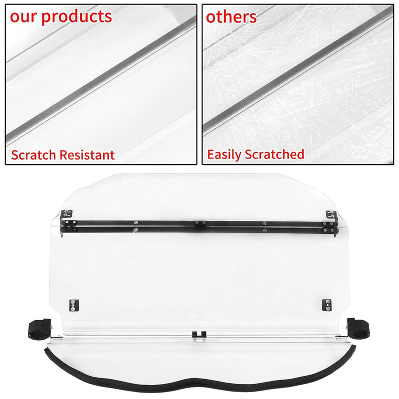 DURAFORCE Scratch Resistant 2-IN-1 Front Flip Windshield for 2017+ Can-Am Maverick X3