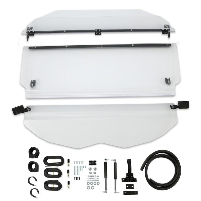 DURAFORCE Scratch Resistant 2-IN-1 Front Flip Windshield for 2017+ Can-Am Maverick X3