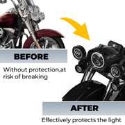 DURAFORCE 7" Headlight 4.5" Fog Lamp Visor Trim Ring Bezel For Harley Touring Softail