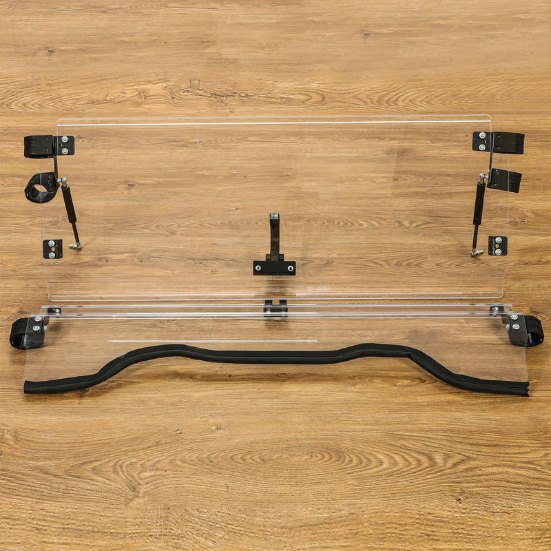DURAFORCE Front Scratch Resistant Flip Windshield Clear For 2014-2025 Honda Pioneer 700 4