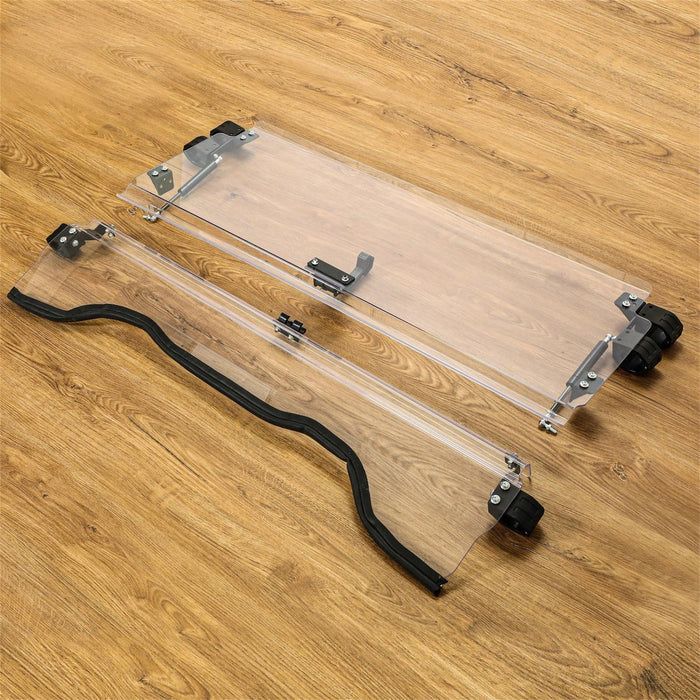 DURAFORCE Front Scratch Resistant Flip Windshield Clear For 2014-2025 Honda Pioneer 700 4