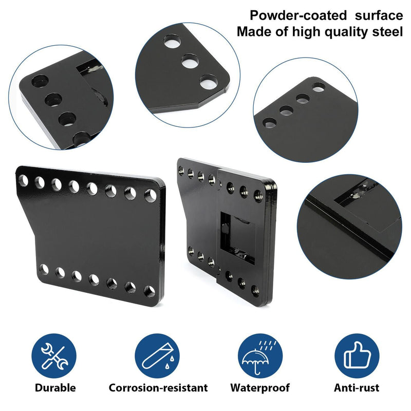 DURAFORCE Universal Black Snowplow Mount Drop Bracket Lift Level Kit Powder Coated Steel