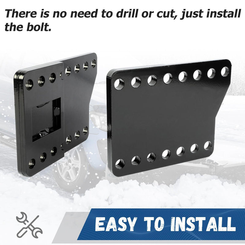 DURAFORCE Universal Black Snowplow Mount Drop Bracket Lift Level Kit Powder Coated Steel