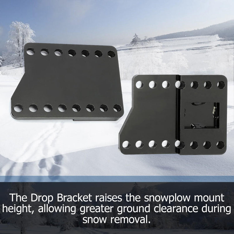 DURAFORCE Universal Black Snowplow Mount Drop Bracket Lift Level Kit Powder Coated Steel