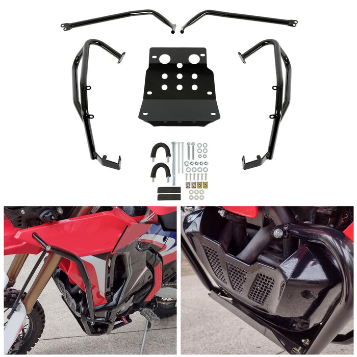 DURAFORCE For HONDA CRF250 Rally FULL CRASH BAR ENGINE GUARD Upper Lower Skid Plate 17-22