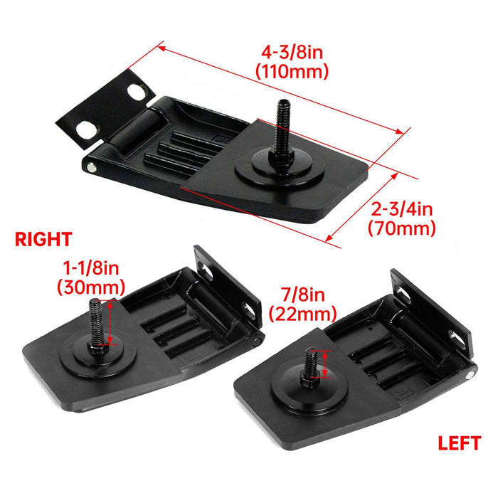 DURAFORCE 2X Hard Top Liftgate Rear Hatch Gate Window Hinge For Jeep Wrangler TJ YJ 87-06