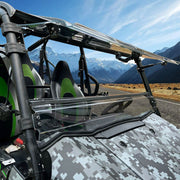 DURAFORCE Folding Flip Windshield Scratch Resistant For Kawasaki Teryx 4 800/ 4 S ,2016-23