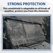 DURAFORCE Folding Flip Windshield Scratch Resistant For Kawasaki Teryx 4 800/ 4 S ,2016-23