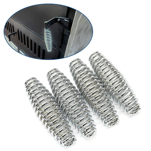 DURAFORCE 4PCS Stainless Steel Spring Handle For BBQ Smoker Grill Pit Wood Furnace Stove