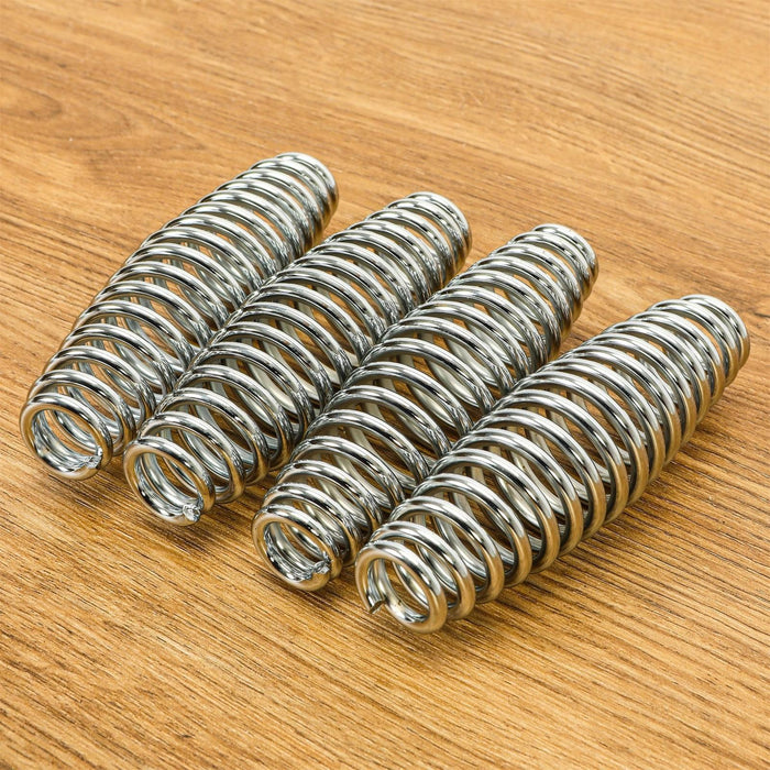 DURAFORCE 4PCS Stainless Steel Spring Handle For BBQ Smoker Grill Pit Wood Furnace Stove