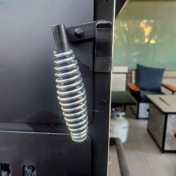 DURAFORCE 4PCS Stainless Steel Spring Handle For BBQ Smoker Grill Pit Wood Furnace Stove