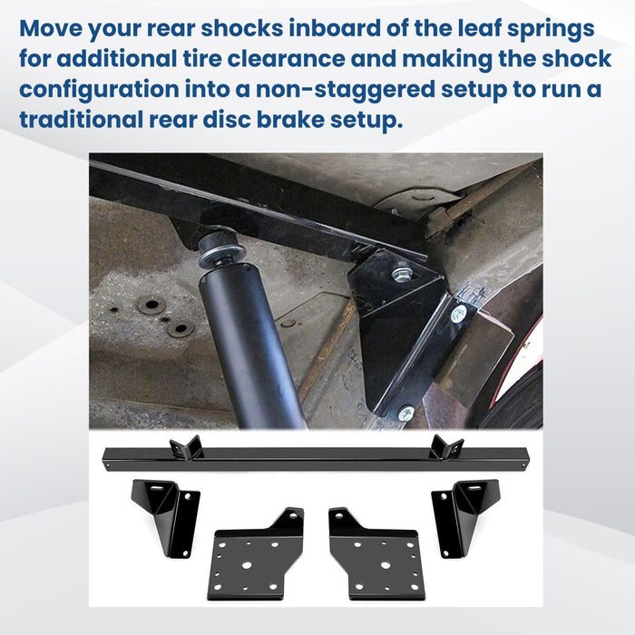 DURAFORCE Rear Shock Relocation Kit For 1968-74 Nova 1967-69 Chevy Camaro Pontiac Firebird