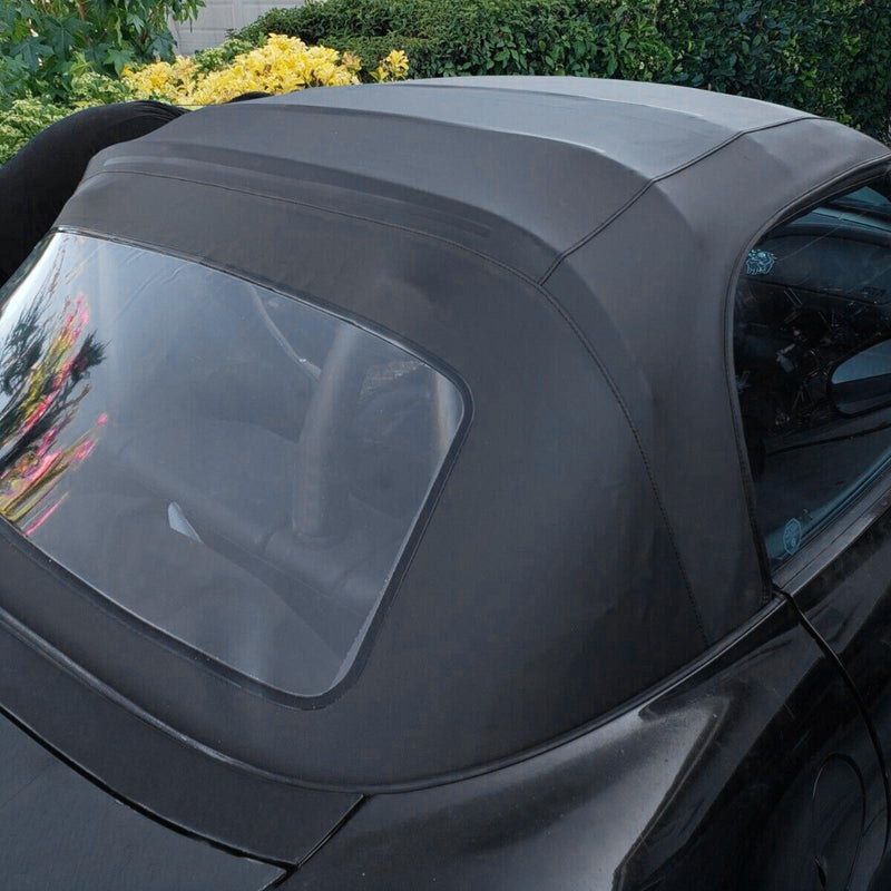DURAFORCE For 96-02 BMW Z3 Convertible Soft Top Replacement & Plastic window Black & Clear