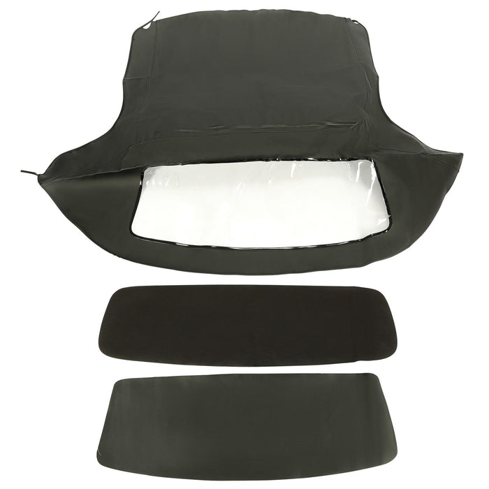 DURAFORCE For 96-02 BMW Z3 Convertible Soft Top Replacement & Plastic window Black & Clear