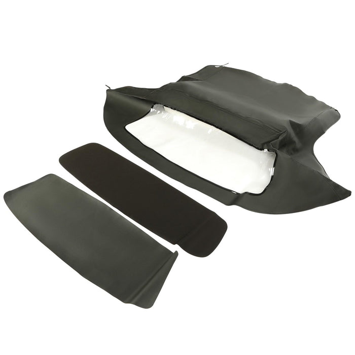 DURAFORCE For 96-02 BMW Z3 Convertible Soft Top Replacement & Plastic window Black & Clear