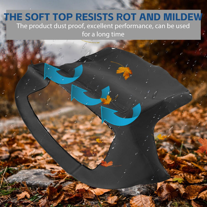 DURAFORCE For 96-02 BMW Z3 Convertible Soft Top Replacement & Plastic window Black & Clear