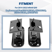 DURAFORCE For 2014-22 Infiniti Q50 Front Bumper Bracket Reinforcement Impact Bar Stay PAIR