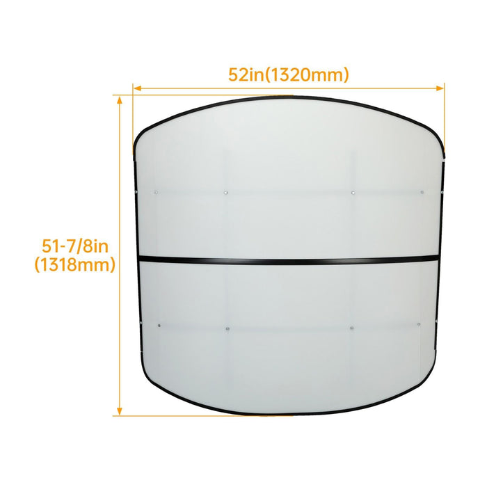 DURAFORCE Tuff Top Tractor ROPS Canopy 52" X 52" For Tractor Mowers Umbrella-White