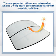 DURAFORCE Tuff Top Tractor ROPS Canopy 52" X 52" For Tractor Mowers Umbrella-White