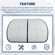 DURAFORCE Tuff Top Tractor ROPS Canopy 52" X 52" For Tractor Mowers Umbrella-White