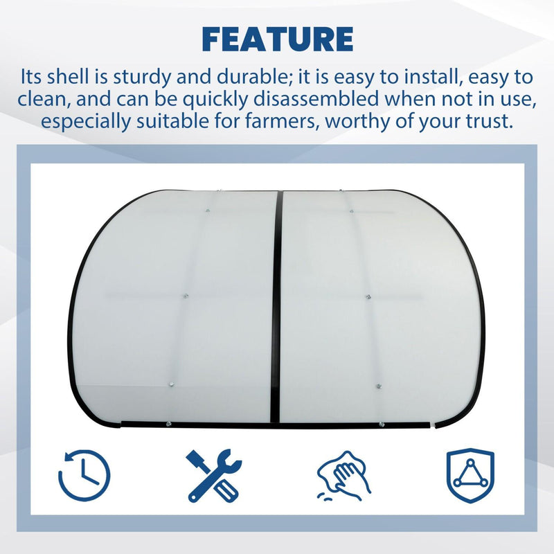 DURAFORCE Tuff Top Tractor ROPS Canopy 52" X 52" For Tractor Mowers Umbrella-White
