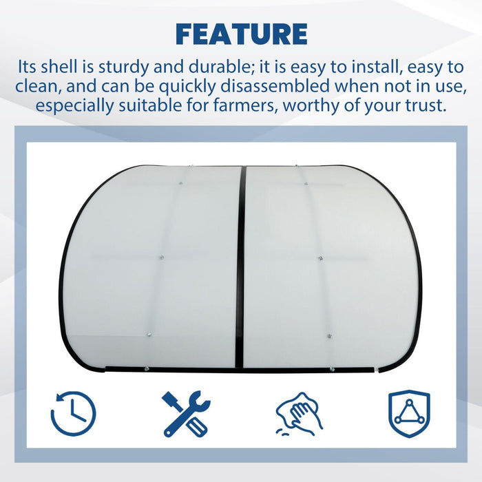 DURAFORCE Tuff Top Tractor ROPS Canopy 52" X 52" For Tractor Mowers Umbrella-White