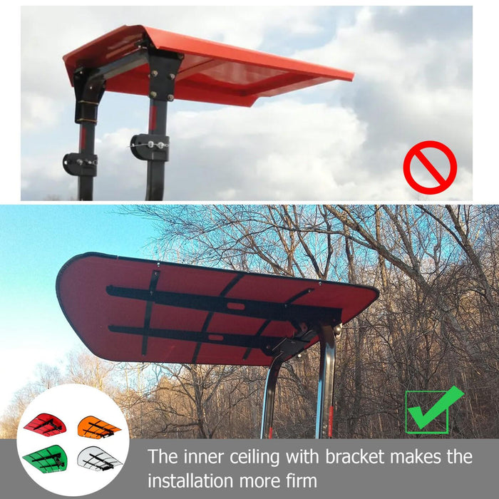 DURAFORCE Tuff Top Tractor ROPS Canopy 52" X 52" For Tractor Mowers Umbrella-White