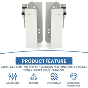 DURAFORCE Jack Plate 6" Set Back 4'' Adjustable Outboard Boat Aluminum Replace for JPL4000