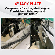 DURAFORCE Jack Plate 6" Set Back 4'' Adjustable Outboard Boat Aluminum Replace for JPL4000