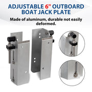 DURAFORCE Jack Plate 6" Set Back 4'' Adjustable Outboard Boat Aluminum Replace for JPL4000