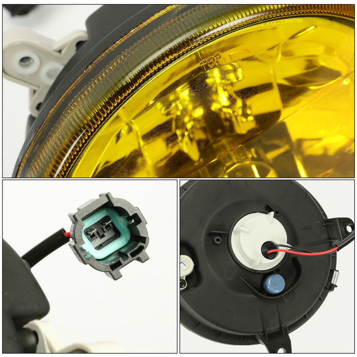 DURAFORCE For 02-03 Subaru Impreza RS / WRX Yellow Lens Glass Fog Lights Set w/ Bulbs