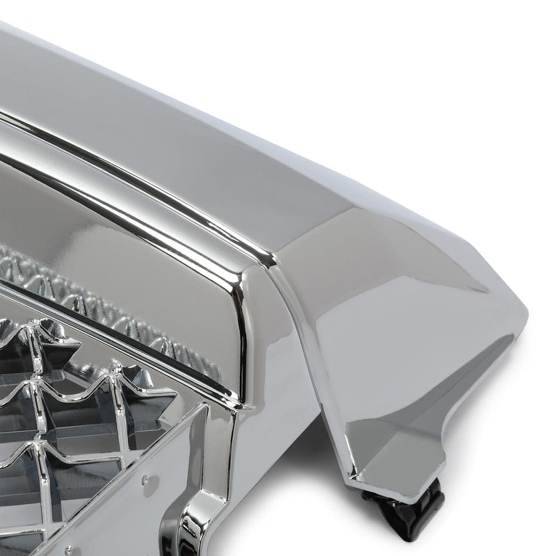 DURAFORCE For 02-08 GMC Envoy Chrome Luxury Mesh Style Front Upper Hood Bumper Grille